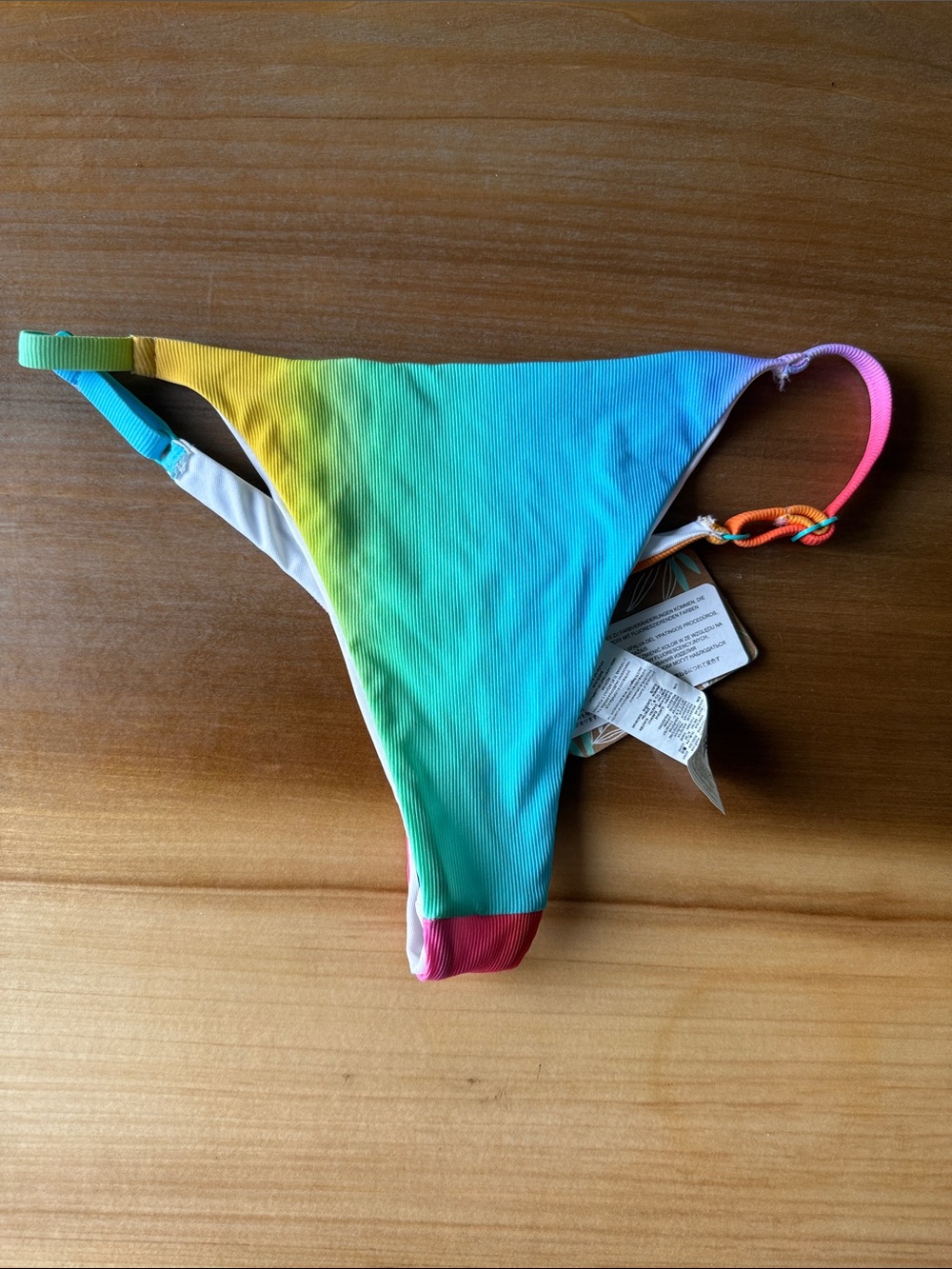 Rainbow Ombre Tie-Side Bikini Bottom - Multi